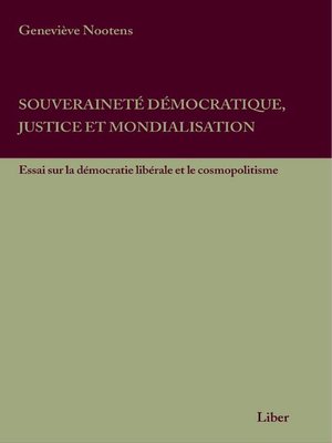 cover image of Souveraineté démocratique, justice et mondialisation